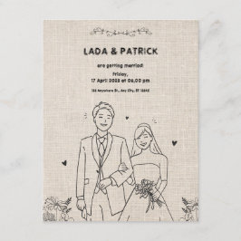 Rustikale Hochzeit Invi Begleitkarte