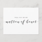 Rustikale Hochzeit ist meine Ehrenmatrone Einladungspostkarte (Vorderseite)