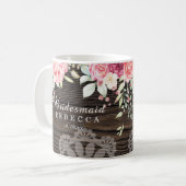 Rustikale Hochzeit Kaffeetasse (Vorderseite Links)