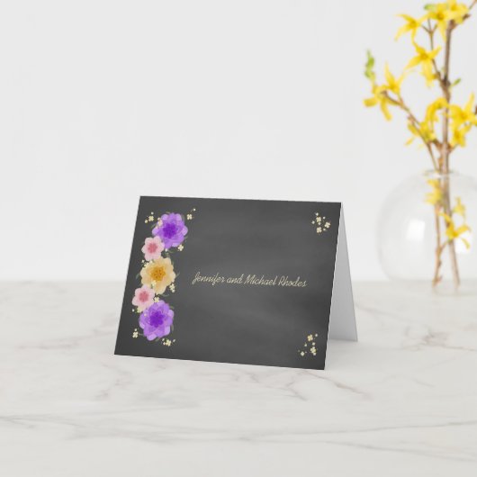 Rustikale Hochzeit Karte (Gelbe Blume)