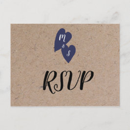 Rustikale Hochzeit | Kraft Monogram Food Choice UA Postkarte