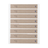 Rustikale Hochzeit | Kraft-Monogramm-Rücksendeadre (Bogen)