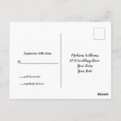 Rustikale Hochzeit | Kraft Style Monogram Heart UA Postkarte (Rückseite)