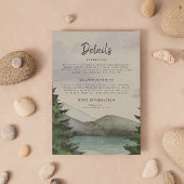 Rustikale Hochzeit & Lake Evergreen Begleitkarte