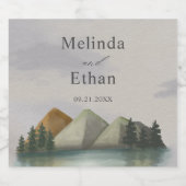 Rustikale Hochzeit & Lake Evergreen Bierflaschenetikett (Einzelnes Label)