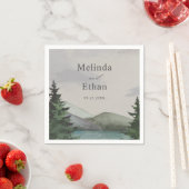 Rustikale Hochzeit & Lake Evergreen Serviette (Beispiel)