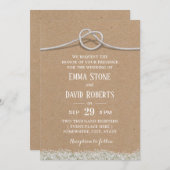 Rustikale Hochzeit Land florale Kopplung der Kraft Einladung (Vorne/Hinten)