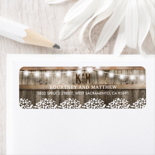 Rustikale Hochzeit | Lichtzeichenfolge (Insitu)