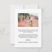 Rustikale Hochzeit | Lichtzeichenfolge Dankeskarte (Rückseite)