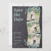 Rustikale Hochzeit Maßgeschneiderte Foto Collage S Save The Date (Vorderseite)