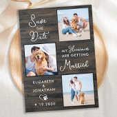 Rustikale Hochzeit Maßgeschneidertes 3-Begleiter-F Save The Date