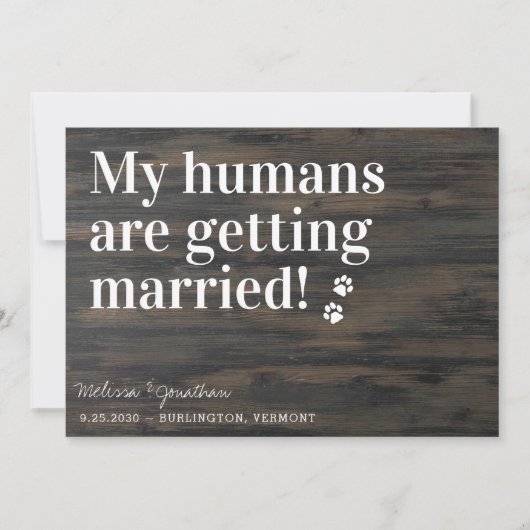 Rustikale Hochzeit meine Menschen werden heiraten  Save The Date (Vorderseite)