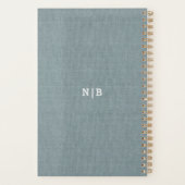 Rustikale Hochzeit mit blauem Burlap Lace und Blum Planer (Rückseite)