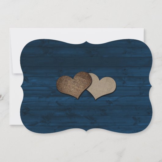 Rustikale Hochzeit mit blauem Holz und Sonnenblume Save The Date (Rückseite)