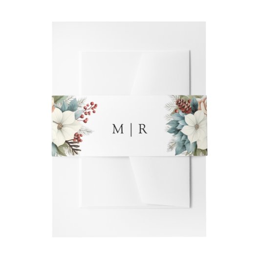 Rustikale Hochzeit mit blauer Blüte Einladungsbanderole (Vorderseite Beispiel)