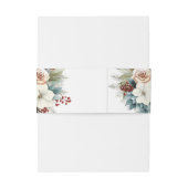 Rustikale Hochzeit mit blauer Blüte Einladungsbanderole (Rückseitenbeispiel)