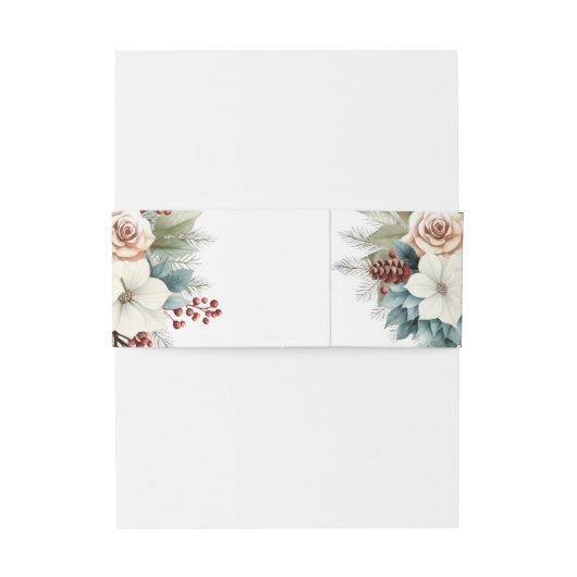 Rustikale Hochzeit mit blauer Blüte Einladungsbanderole (Rückseitenbeispiel)