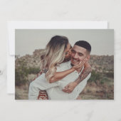 Rustikale Hochzeit mit blauer Flora Save The Date (Rückseite)