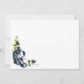 Rustikale Hochzeit mit blauer Flora Save The Date (Rückseite)