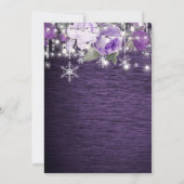 Rustikale Hochzeit mit Blumen Einladung (Rückseite)