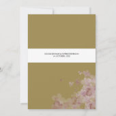 Rustikale Hochzeit mit Blumen Einladung (Rückseite)