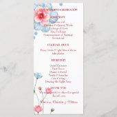 Rustikale Hochzeit mit Blumen Programm (Rückseite)
