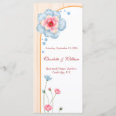 Rustikale Hochzeit mit Blumen Programm (Vorderseite)