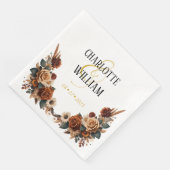 Rustikale Hochzeit mit Blumen Serviette (Ecke)