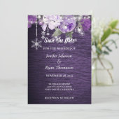 Rustikale Hochzeit mit Blumen speichern Sie das Da Ankündigung (Stehend Vorderseite)