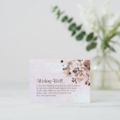 Rustikale Hochzeit mit Blumen wünschend gut Begleitkarte (Stehend Vorderseite)