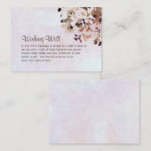 Rustikale Hochzeit mit Blumen wünschend gut Begleitkarte (Vorne/Hinten)