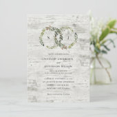 Rustikale Hochzeit mit Blumenkranz in Aquarellen Save The Date (Stehend Vorderseite)