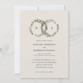 Rustikale Hochzeit mit Blumenkranz in Aquarellen Save The Date (Vorderseite)