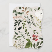 Rustikale Hochzeit mit Blumenkranz in Aquarellen Save The Date (Rückseite)