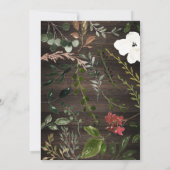 Rustikale Hochzeit mit Blumenkranz in Aquarellen Save The Date (Rückseite)