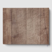 Rustikale Hochzeit mit Blumenzwiebeln Gästebuch (Rückseite)