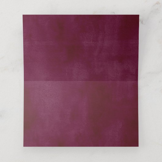 Rustikale Hochzeit mit Burgunder Orange Wasserfarb Platzkarte (Innenseite Aufgefaltet)