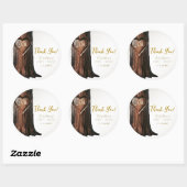 Rustikale Hochzeit mit Carved Heart Tree Runder Aufkleber (Blatt)