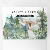 Rustikale Hochzeit mit drei Falten Einladung (Innen Erste Seite)