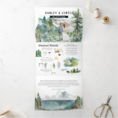 Rustikale Hochzeit mit drei Falten Einladung (Innenseite)