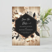 Rustikale Hochzeit mit einfachem Wasser Save The Date (Stehend Vorderseite)