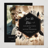 Rustikale Hochzeit mit einfachem Wasser Save The Date (Vorne/Hinten)