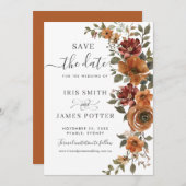 Rustikale Hochzeit mit Erdbeeren, Orangenkupfer Save The Date (Vorne/Hinten)