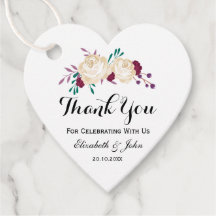 Rustikale Hochzeit mit Flora Danke Ihnen für Tags