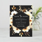 Rustikale Hochzeit mit Flora und Fauna Save The Date (Stehend Vorderseite)