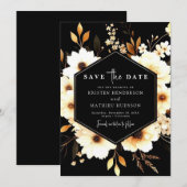 Rustikale Hochzeit mit Flora und Fauna Save The Date (Vorne/Hinten)