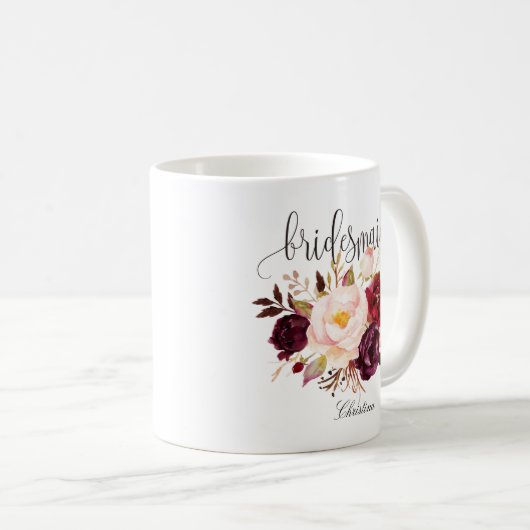 Rustikale Hochzeit mit Floral Kaffeetasse (VorderseiteRechts)