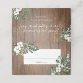 Rustikale Hochzeit mit floralen Wasserfarben Platzkarte (Außenseite Aufgefaltet)