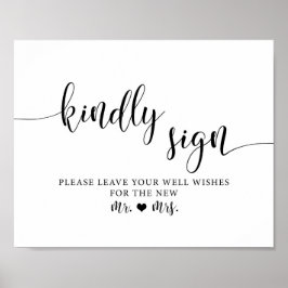 Rustikale Hochzeit Mit freundlichem Sign Well will Poster