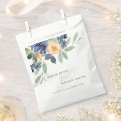 Rustikale Hochzeit mit gelbem Blau Geschenktütchen (Ausgeschnitten)